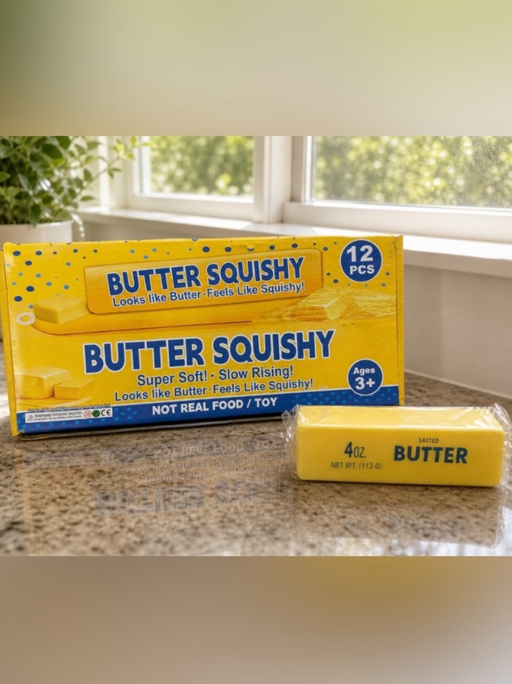 Butter Squishy Stress Toy by Butter - Yellow